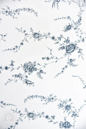 Papier peint Toile de Jouy Bleu