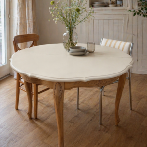 Table ronde avec rallonge
